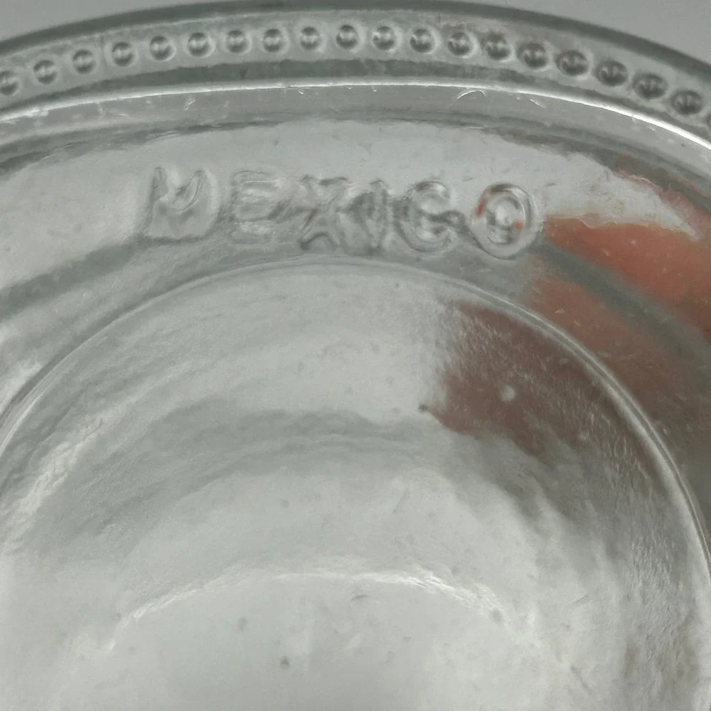 Libbey Santa Claus Jar Clear Glass 8.5in Christmas Embossed EUC Vintage 90's